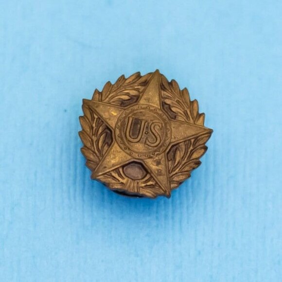 Vintage Emblem US Star Crest Prestigious  Cuff Link - N30 - Picture 1 of 2